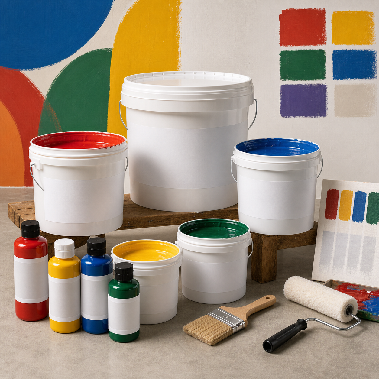 Large format acrylic mural paint