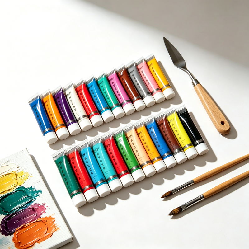 Montelise Art 24 Color Acrylic Paint Tube Set for beginners and classrooms