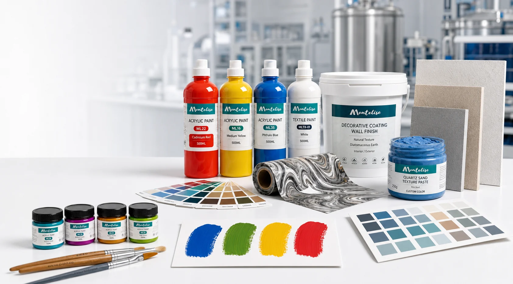 Montelise color, coating and water transfer material product range for OEM buyers