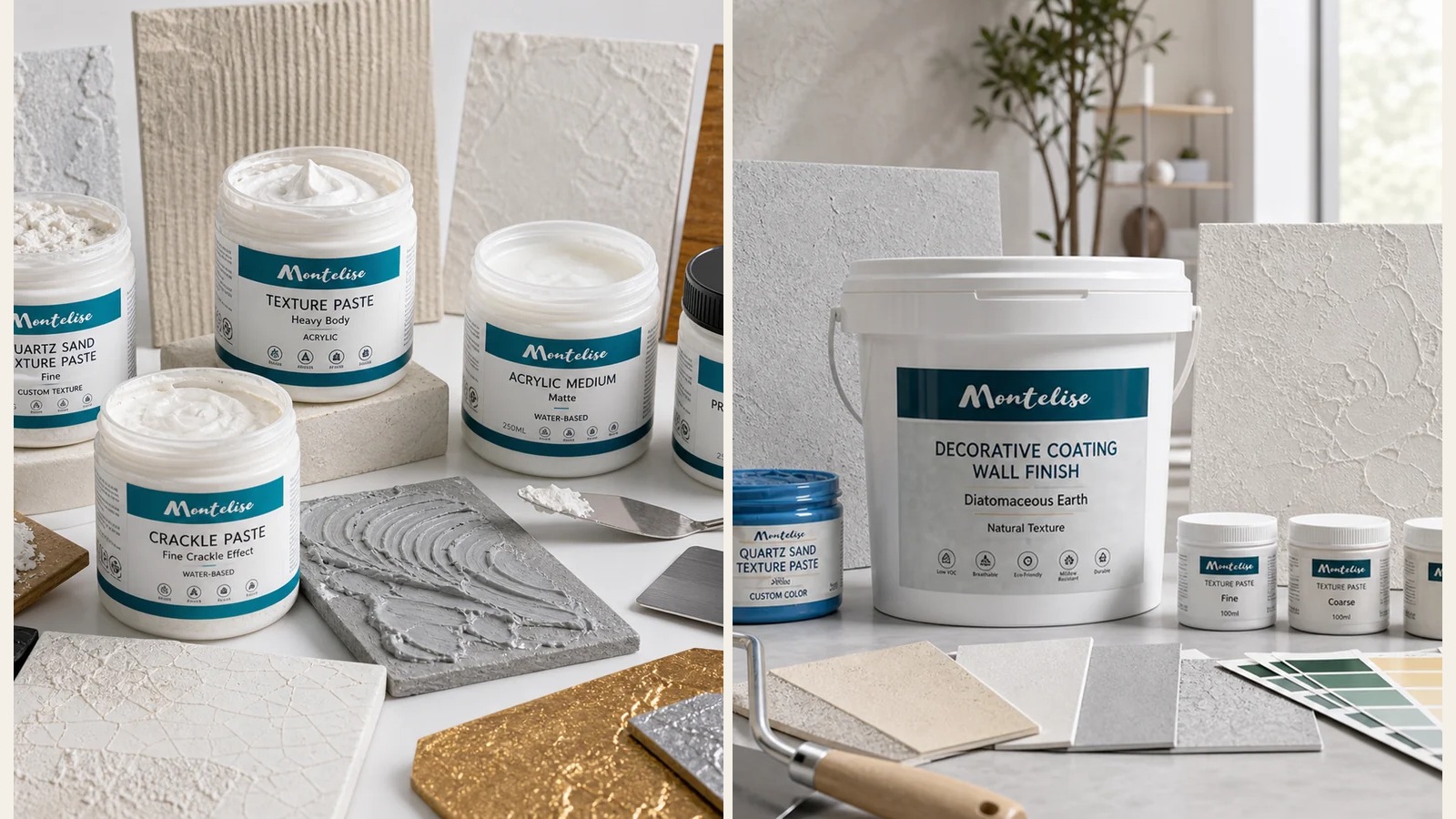 quartz sand texture paste supplier packaging and sampling visual